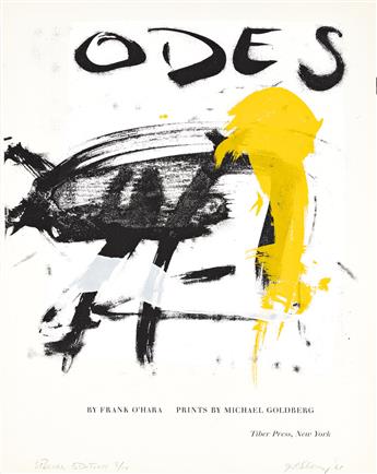 MICHAEL GOLDBERG Two color screenprints from Odes by Frank OHara.